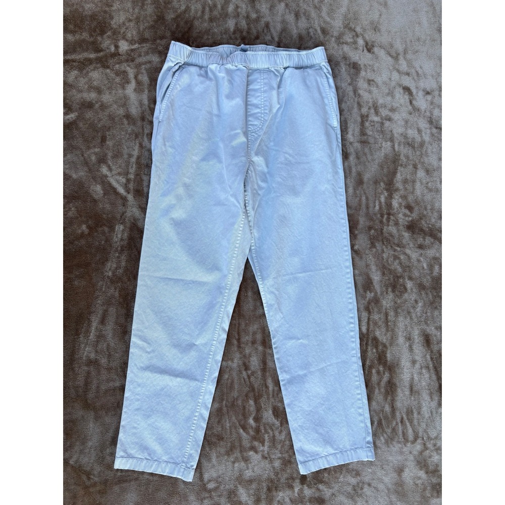 Outerknown Field Pant Mens Large Khaki Organic Cotton Elastic Waist Drwstring